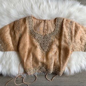 Embellished Beaded Indian Crop Top